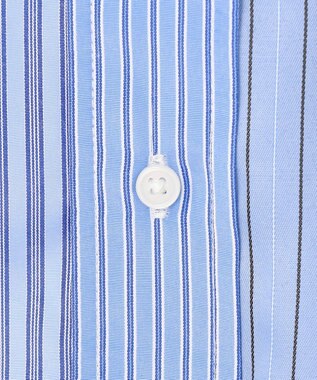 J.PRESS YORK STREET 【UNISEX】クレイジーパターン ストライプシャツ サックスブルー系8