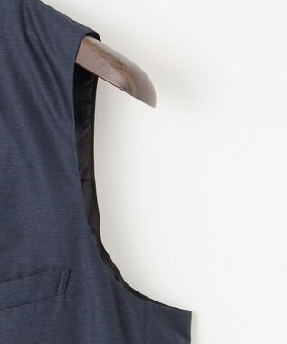 JOSEPH ABBOUD 【軽量/ダウンの吹き出しを防ぐキルトレスダウン】ADSインターレース ダウンベスト ブルー系