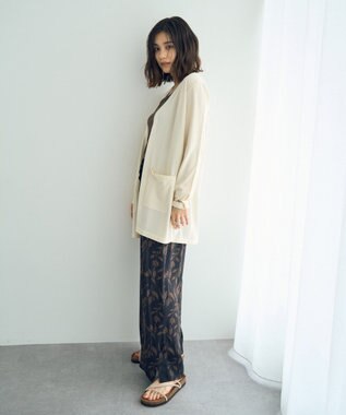 YECCA VECCA スリットミドル丈カーディガン Ivory