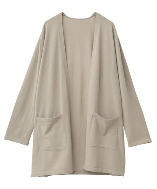 YECCA VECCA スリットミドル丈カーディガン Beige