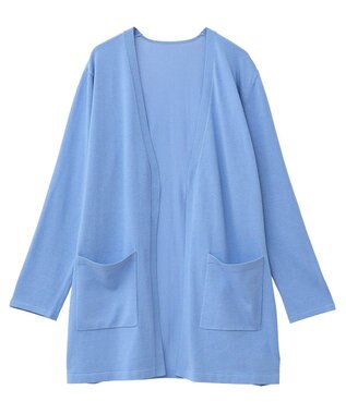 YECCA VECCA スリットミドル丈カーディガン Blue