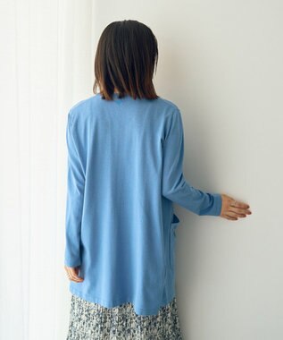 YECCA VECCA スリットミドル丈カーディガン Blue