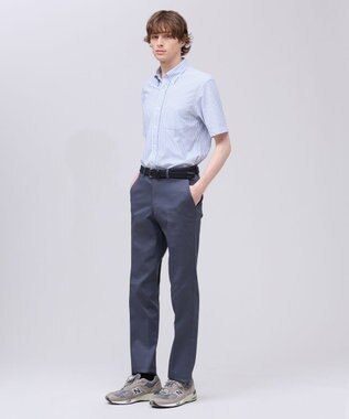 J.PRESS MEN 【吸水速乾 / 抗菌防臭 / 遮熱 / 防シワ】【J.PRESS OXFORD JERSEY】カノコインレイ半袖 シャツ / B.D. サックスブルー系1