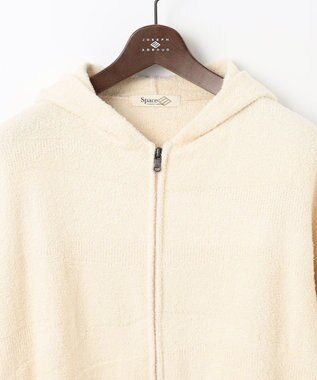 JOSEPH ABBOUD MOUNTAIN 【SPACE／UNISEX】ベアフリースカモフラージュ パーカー アイボリー系