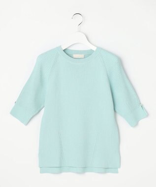 ANY SIS L コクーンスリーブ ニット アイスブルー