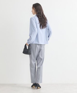 earth music&ecology 刺繍襟ブラウス Sax