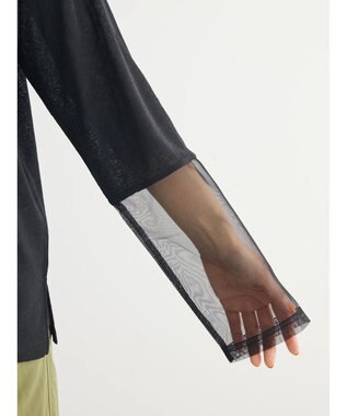 Green Parks 袖チュールドッキングプルオーバー Black