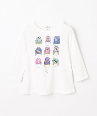 組曲 KIDS 【80-100㎝】アラカルトドッグ Tシャツ オフホワイト