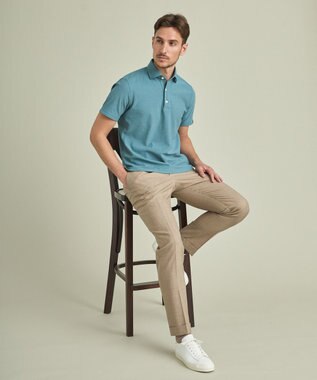 GOTAIRIKU ロングセラー【洗える/折り目加工/シワになりにくい/ウエストアジャスター】ウォッシャブル サマーウール100％パンツ_限定色(ノータック)23/24年モデル ベージュ系