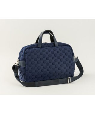 MIYABIYA 【撥水加工】La quoh with kirakaracho 南蛮七宝エンボスボンディング ボストン 瑠璃紺(ネイビー)