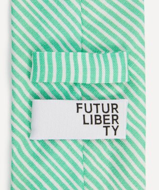 LIBERTY. エレメンツ プリンテッド シルク タイ グリーン