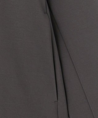 ICB L ナイロンストレッチポンチ ノーカラージャケット チャコール