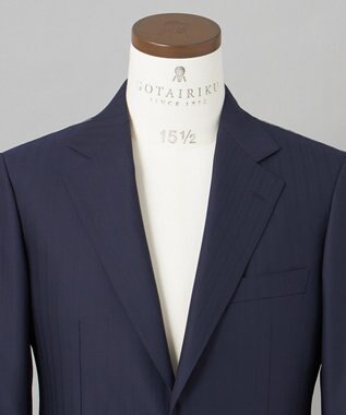 GOTAIRIKU 希少/五大陸限定【御幸毛織】コンパクトヤーン×SUPER120'sWOOL　3ピース（ペーパープレス加工） ネイビー系1