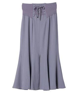 earth music&ecology バックレースサイドリブマーメイドスカート Blue