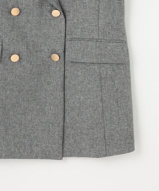 ANY SIS 【洗える】ツイード ジレ モノトーンミックス
