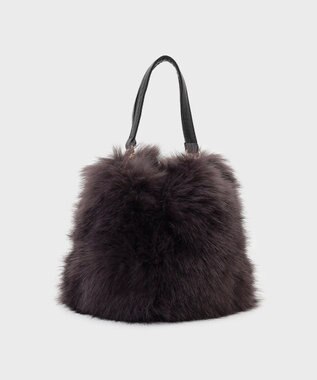 GRACE CONTINENTAL マルチwayファーバッグ チャコール