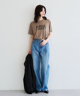 YECCA VECCA フロッキーロゴTee Dark Beige