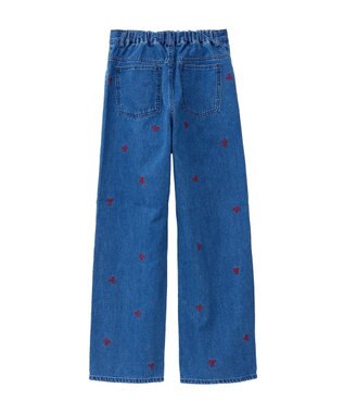 Green Parks ・Ｄｏｕｂｌｅ　Ｆｌａｇｓ　リボン刺繍ストレートデ Red