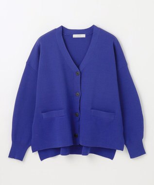 ANY L ミラノリブニットカーディガン ブルー