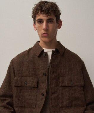 ATON ALPACA HOUND TOOTH | CPOジャケット - UNISEX