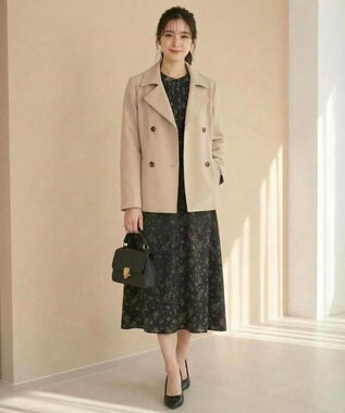 ANY SIS L 【洗える】ベーシックハーフ トレンチコート ベージュ