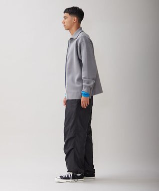 UNFILO MENS 【男女兼用/新色追加】スウェットライク ジップ タートルネックニット [24年秋冬商品] グレー