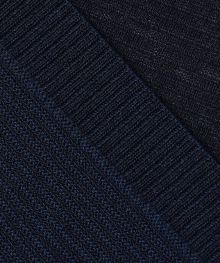 JOSEPH ABBOUD 【軽い/洗える】クールスキンニット カーディガン ネイビー系