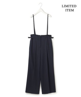 ICB 【2WAY・WEB限定・洗える】シルフィルダブルクロス サスペンダーパンツ ネイビー系