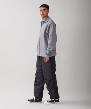 UNFILO MENS 【男女兼用/新色追加】スウェットライク ジップ タートルネックニット [24年秋冬商品] グレー