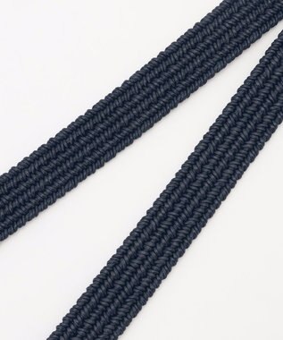 JOSEPH ABBOUD 【イタリア素材・ストレッチ・日本製】メランジラウンドコードレザーベルト　26SSモデル ネイビー系