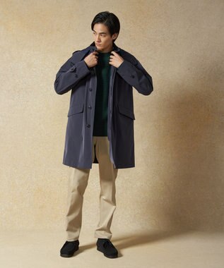J.PRESS MEN 【Cash Lamb's Wool】ケーブルクルーネック ニット グリーン系