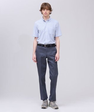 J.PRESS MEN 【吸水速乾 / 抗菌防臭 / 遮熱 / 防シワ】【J.PRESS OXFORD JERSEY】カノコインレイ半袖 シャツ / B.D. サックスブルー系1