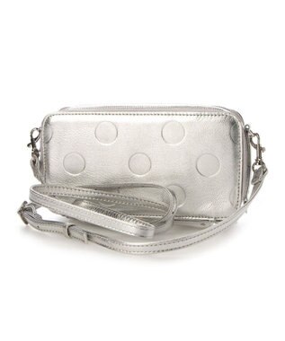 UNBILLION ペルケ perche / 縦横2wayウォレットショルダー シルバードット