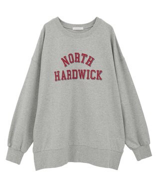 Green Parks カレッジロゴ裏毛チュニック Gray Mixture