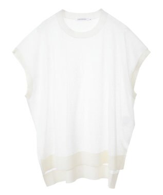 AMERICAN HOLIC ウォッシャブルシアーニットフレンチスリーブトップス Ivory