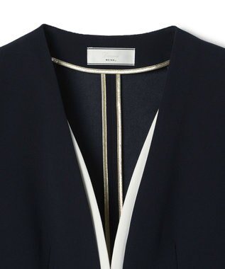 BEIGE， 【Lsize・セットアップ対応】CINDY / ダブルカラージャケット Navy x White