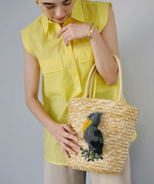 TOPKAPI 【TREASURE TOPKAPI】 アニマル カゴバッグ【ハシビロコウ/ パンダ/ カバ】 イエロー