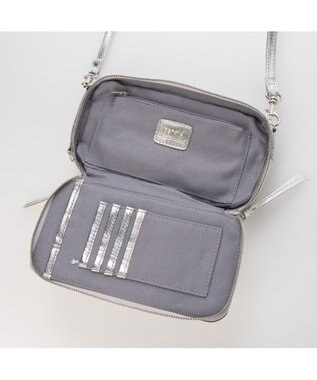 UNBILLION ペルケ perche / 縦横2wayウォレットショルダー シルバードット