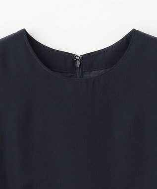 ANY KIDS シフォン プリーツ ワンピース ネイビー