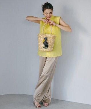 TOPKAPI 【TREASURE TOPKAPI】 アニマル カゴバッグ【ハシビロコウ/ パンダ/ カバ】 イエロー