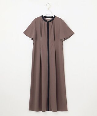 ANY SIS 【UVケア・ストレッチ・洗える】2WAYジョーゼットジャージー ワンピース モカ