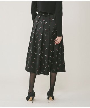 GRACE CONTINENTAL リップジャガードタックスカート ブラック