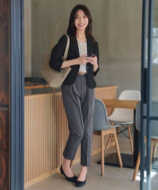 Tiaclasse L テーラードサマージャケット ブラック