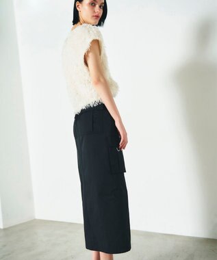 GRACE CONTINENTAL ツイルワークスカート ブラック