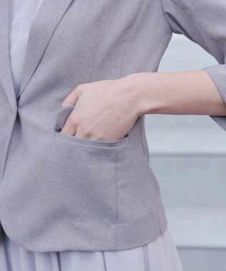 Tiaclasse L テーラードサマージャケット グレー