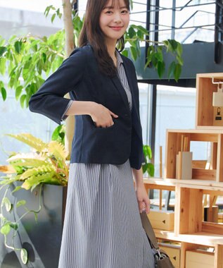 Tiaclasse L テーラードサマージャケット ネイビー