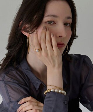 Phoebe メタルボールゴムブレスレット　ゴールド ゴールド