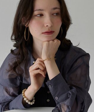 Phoebe メタルボールゴムブレスレット　ゴールド ゴールド