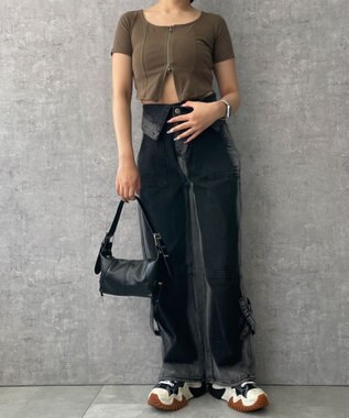 WEGO WジップカーブヘムT カーキ