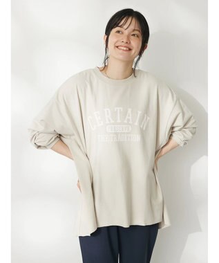 CRAFT STANDARD BOUTIQUE プリント裏毛チュニック Ivory